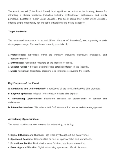 Free In-Depth Event Impact Advertising Study Template to Edit Online