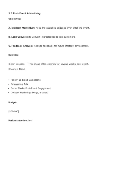Free In-Depth Event Impact Advertising Study Template to Edit Online