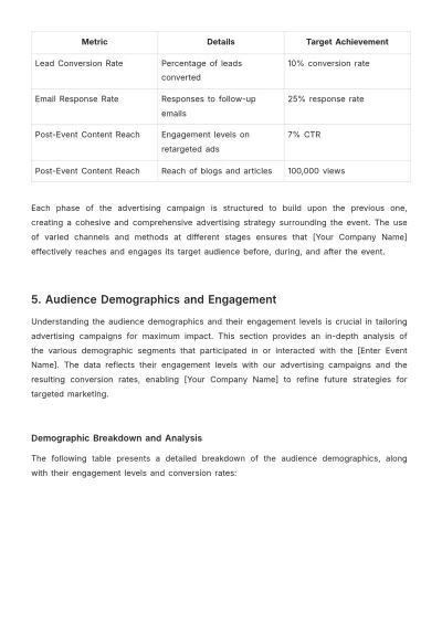 Free In-Depth Event Impact Advertising Study Template to Edit Online