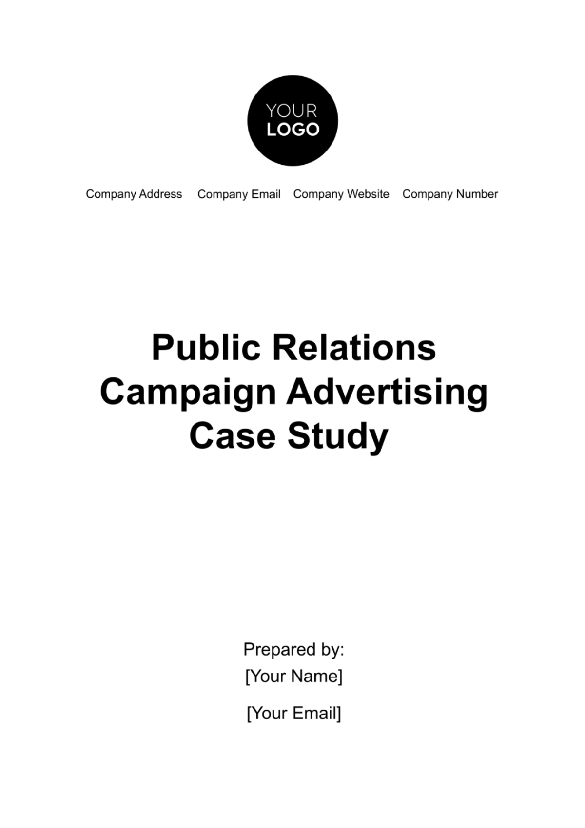 Public Relations Campaign Advertising Case Study Template - Edit Online & Download