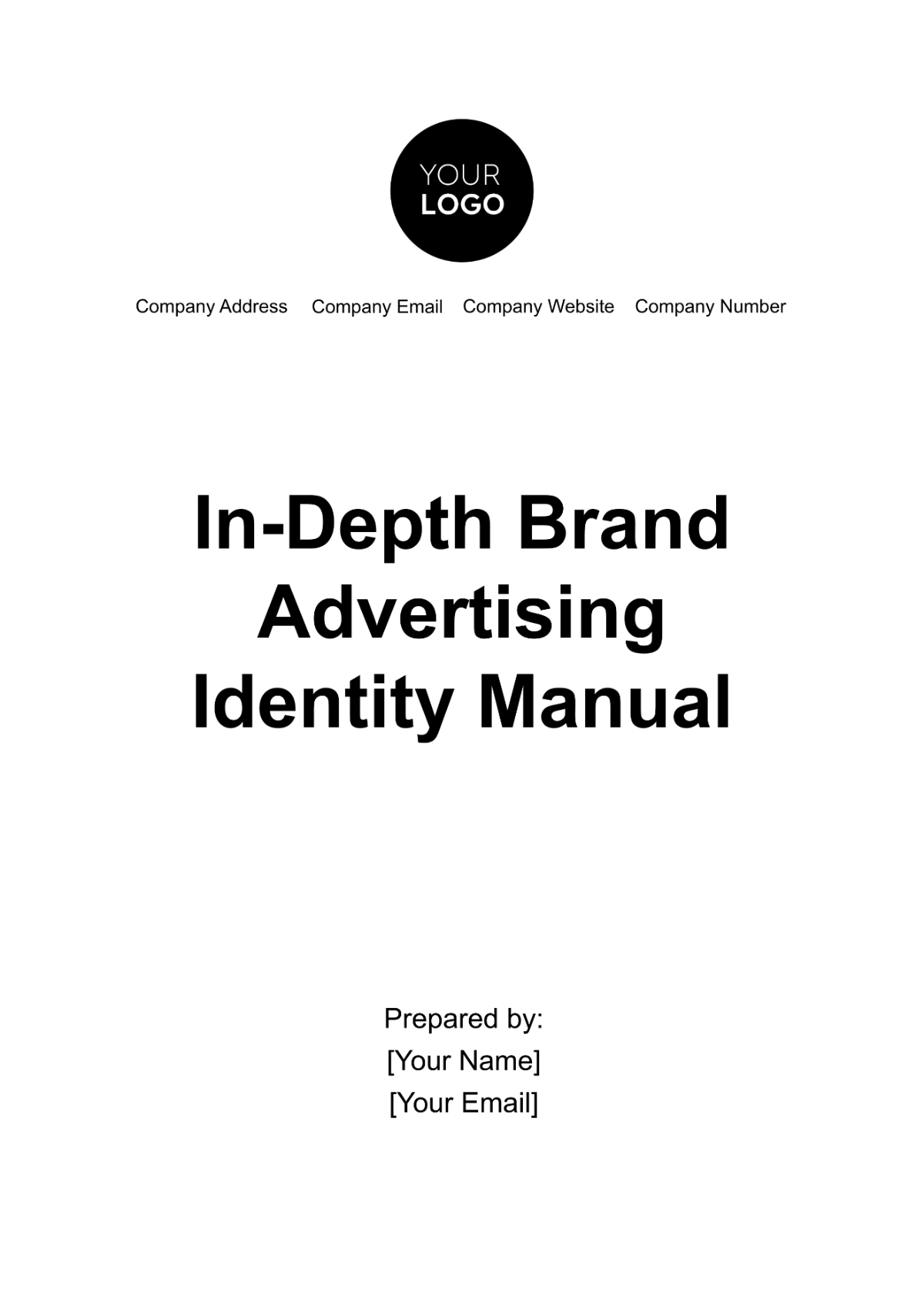 In-Depth Brand Advertising Identity Manual Template