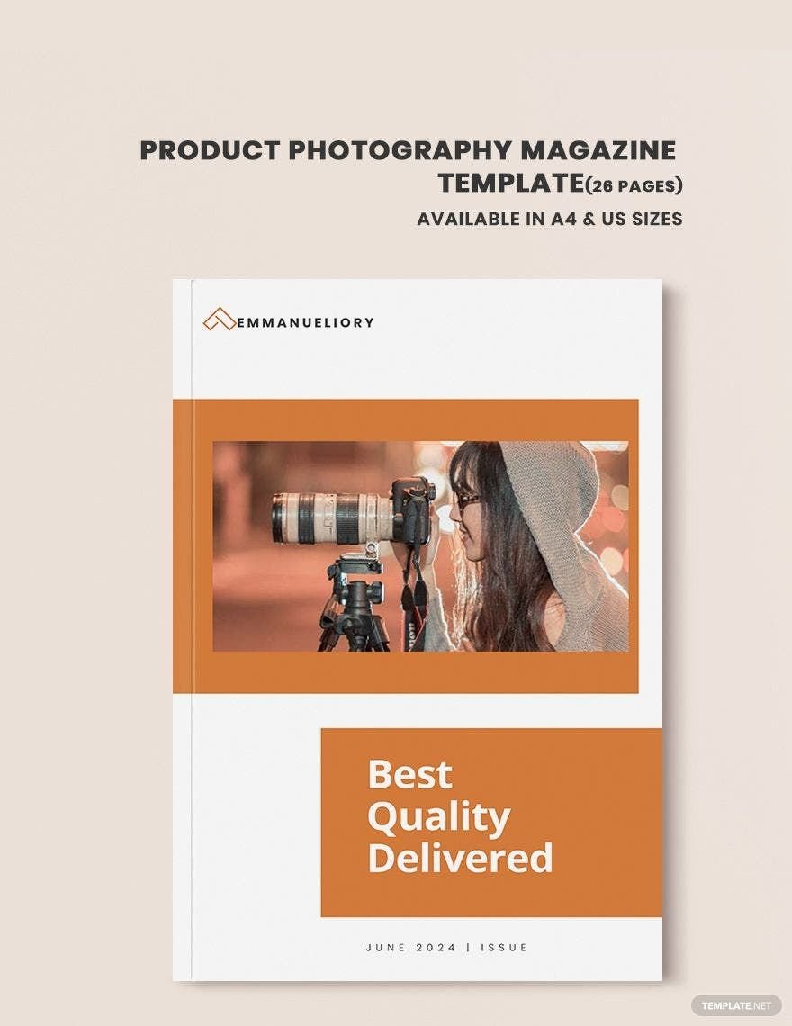 Free Product Photography Magazine Template