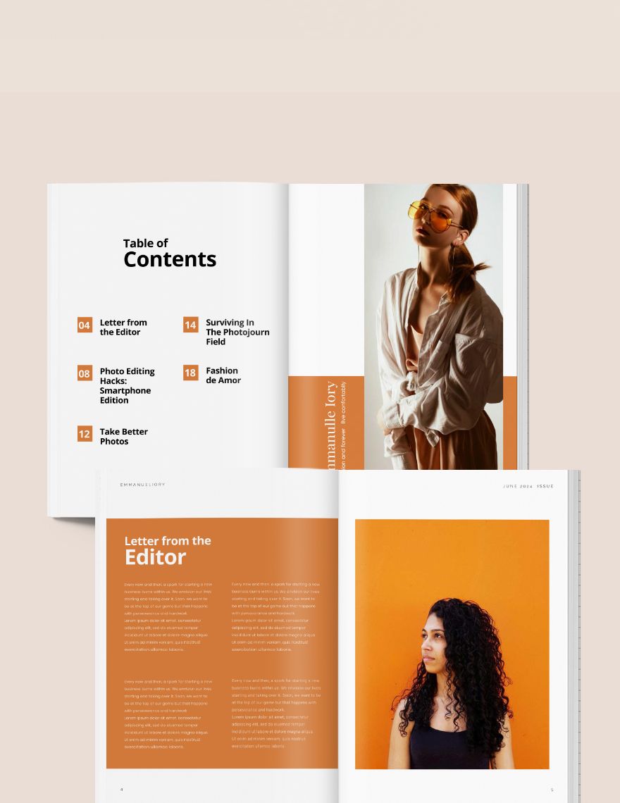 Product Photography Magazine Template