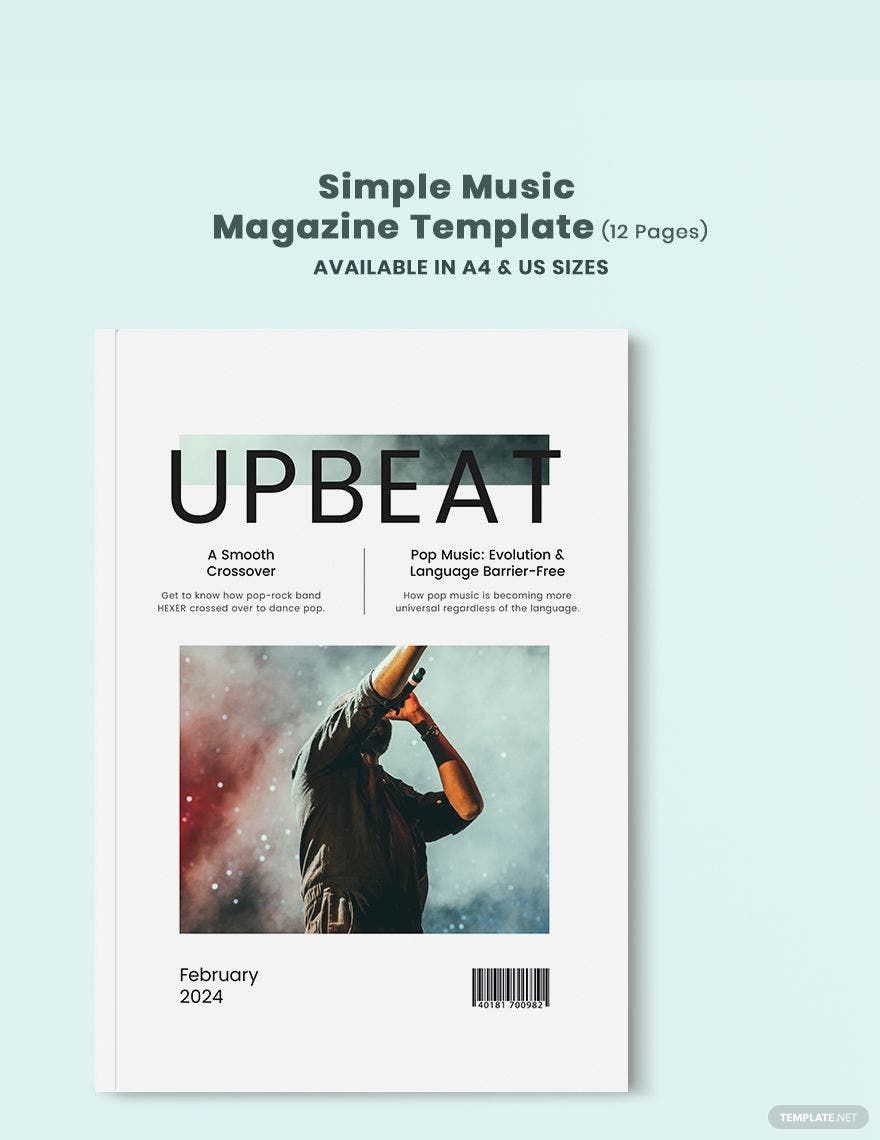 Simple Music Magazine Template