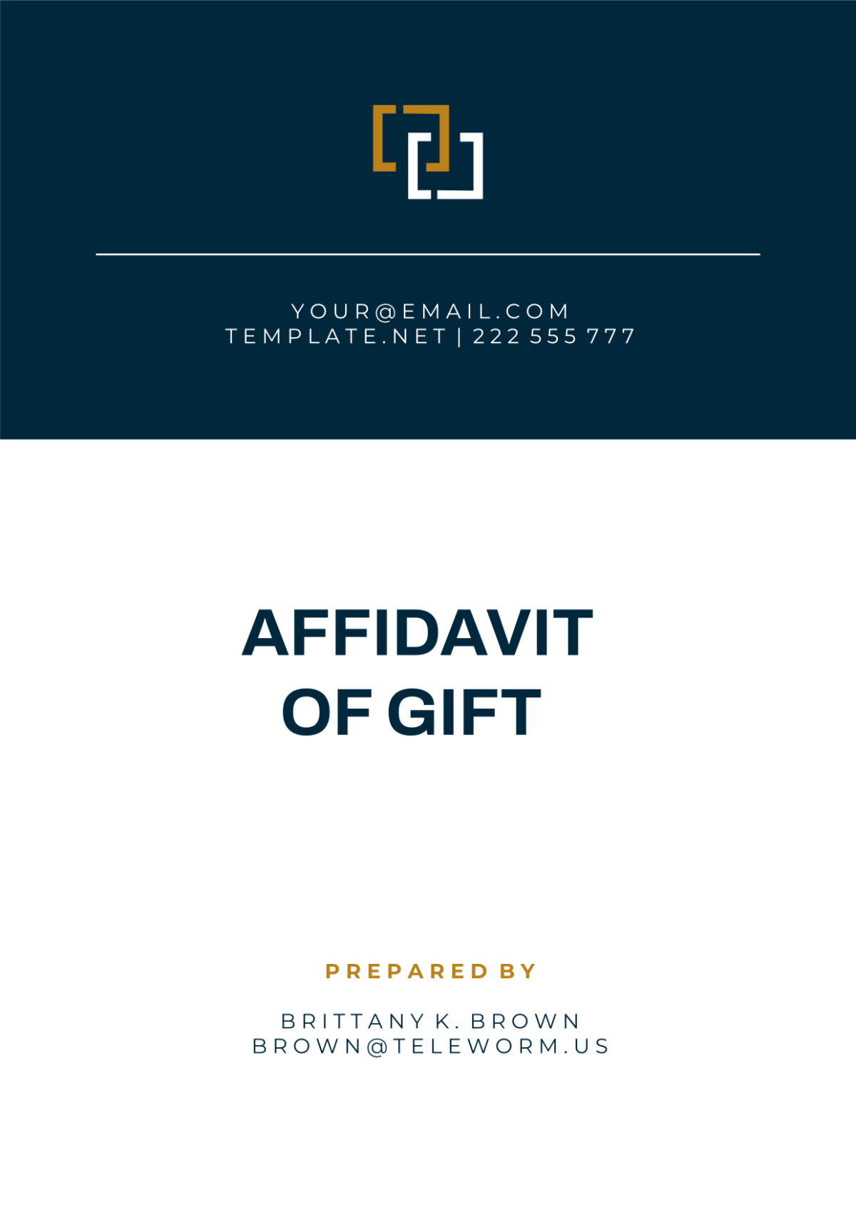 Nevada Affidavit of Gift Template