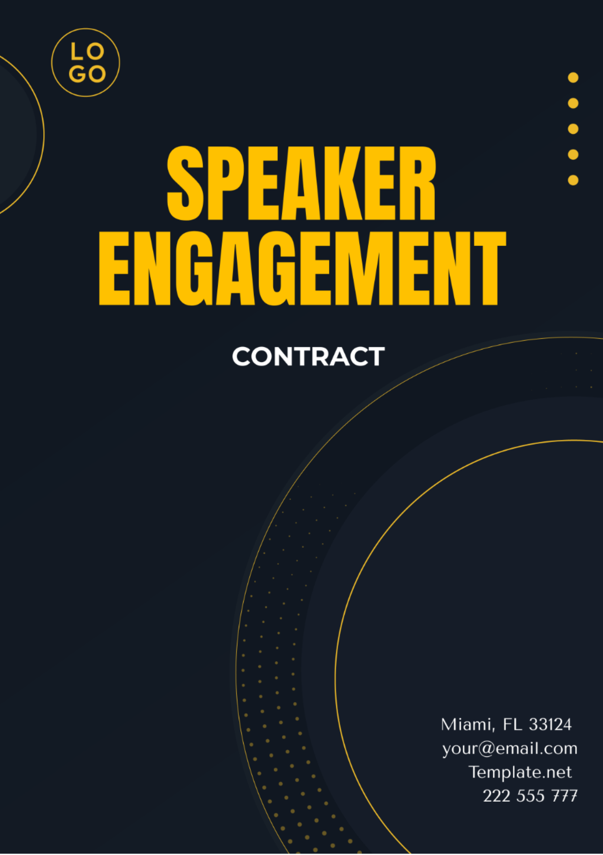 Speaker Engagement Contract Template - Edit Online & Download