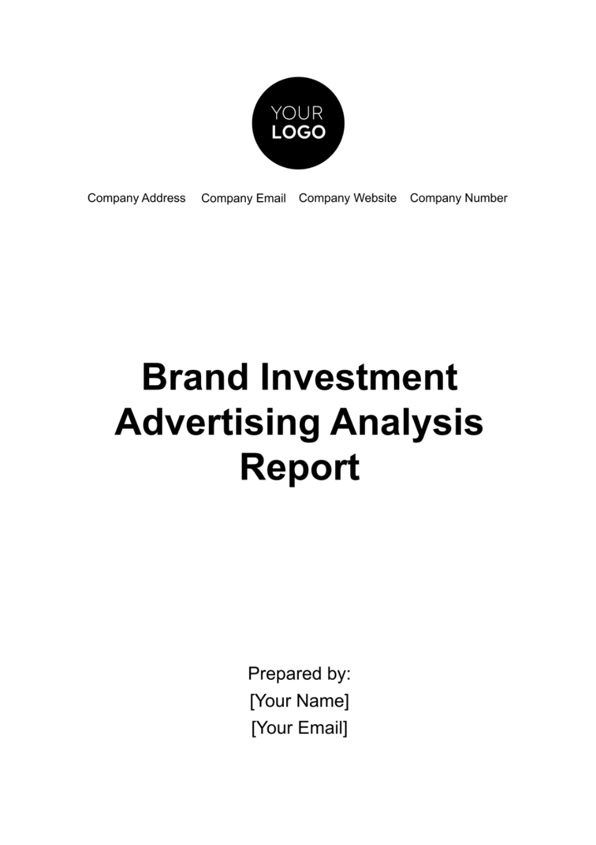 Brand Investment Advertising Analysis Report Template - Edit Online & Download