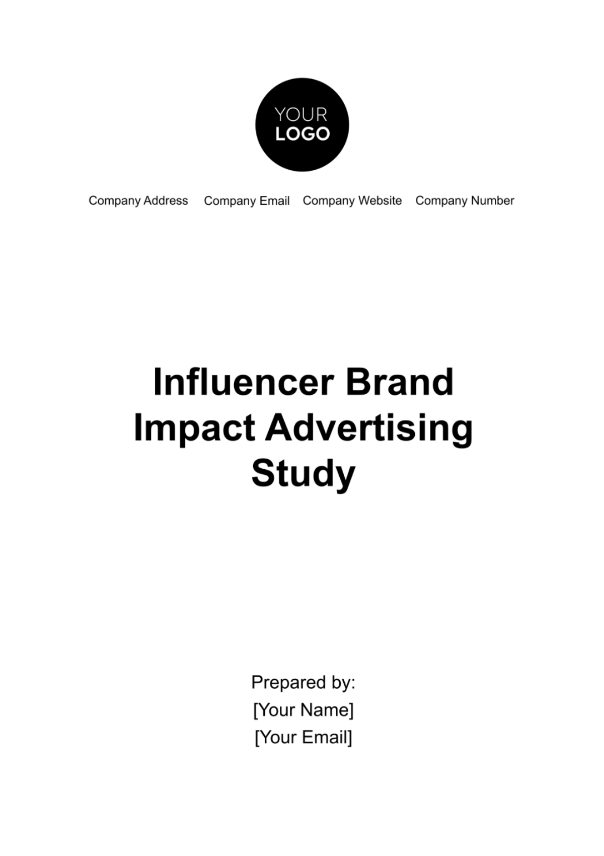 Influencer Brand Impact Advertising Study Template - Edit Online & Download