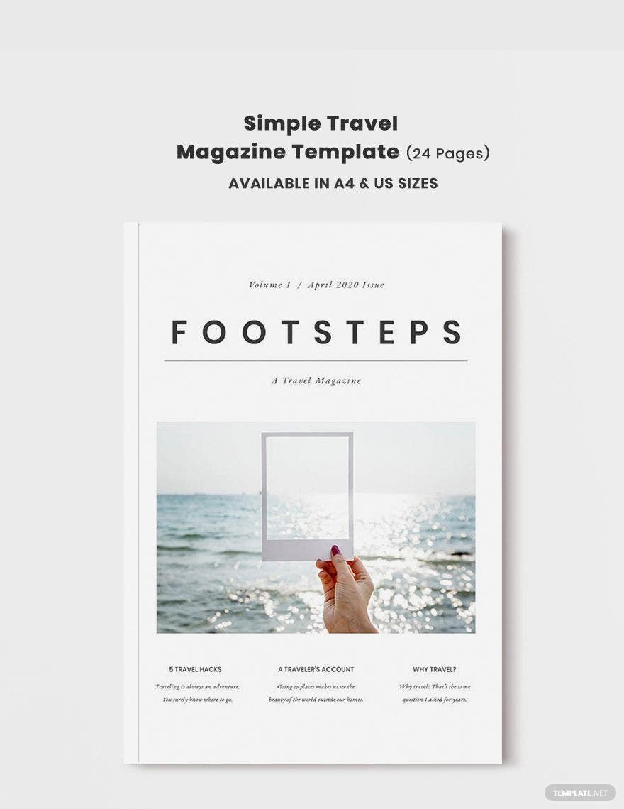 Simple Travel Magazine Template