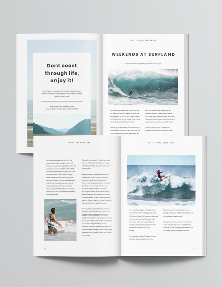 Simple Travel Magazine Template - InDesign, Word, Apple Pages ...