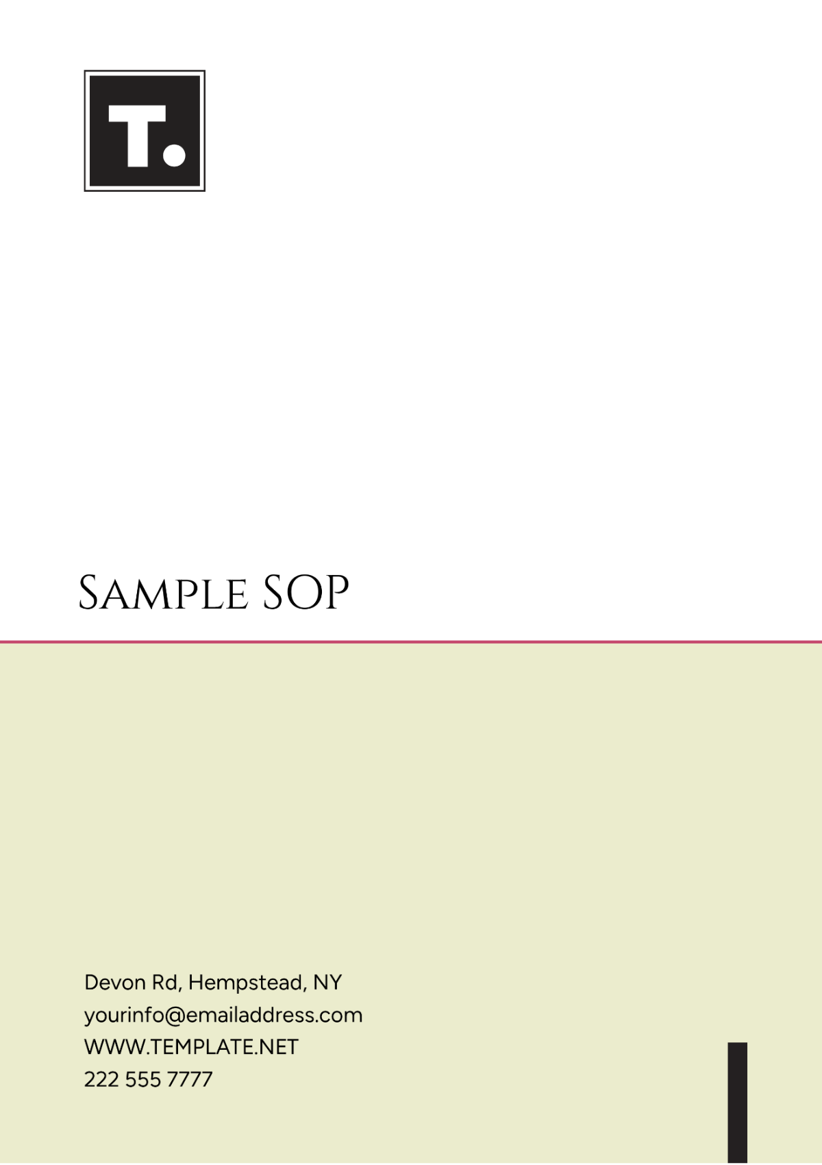 Sample SOP Format Template