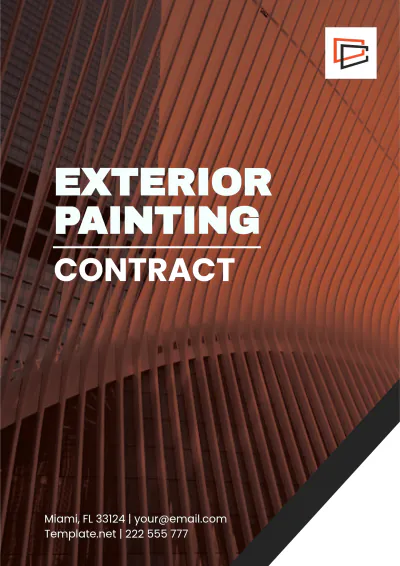 Free Exterior Painting Contract Template to Edit Online