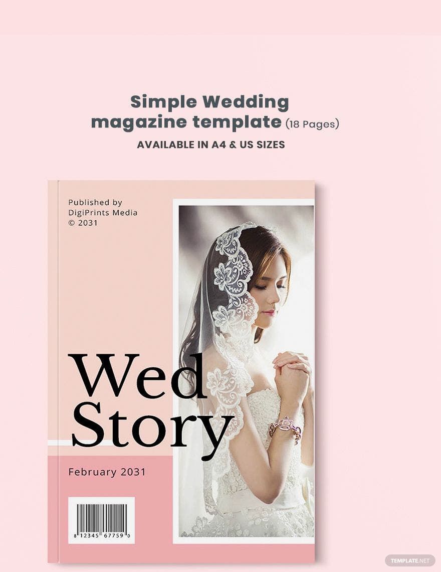 Simple Wedding Magazine Template