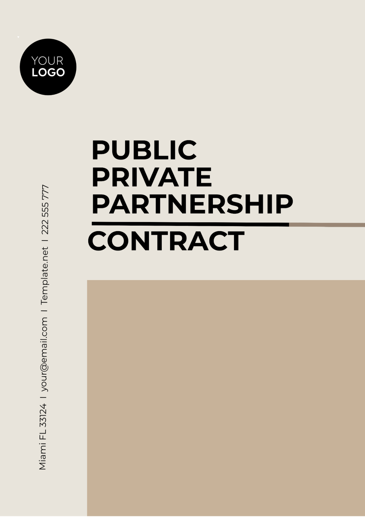 Public Private Partnership Contract Template
