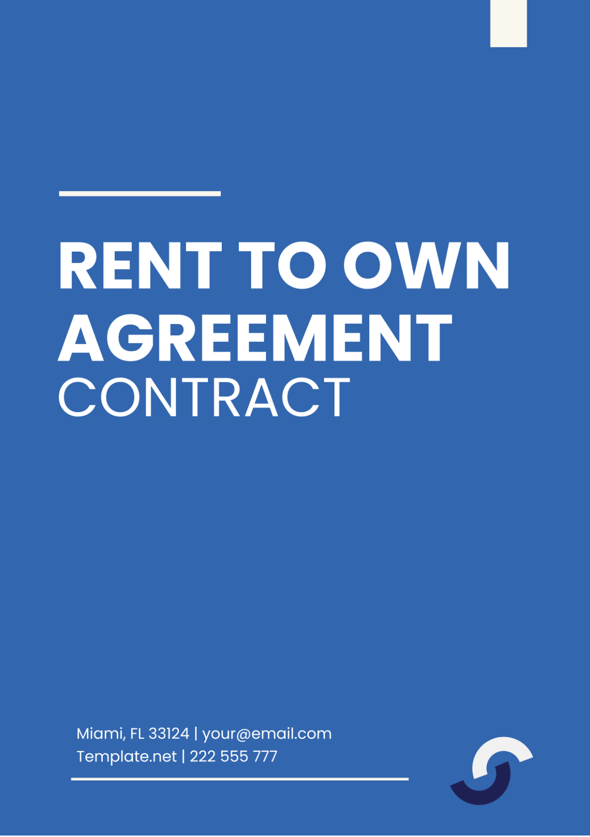 Rent to Own Agreement Contract Template