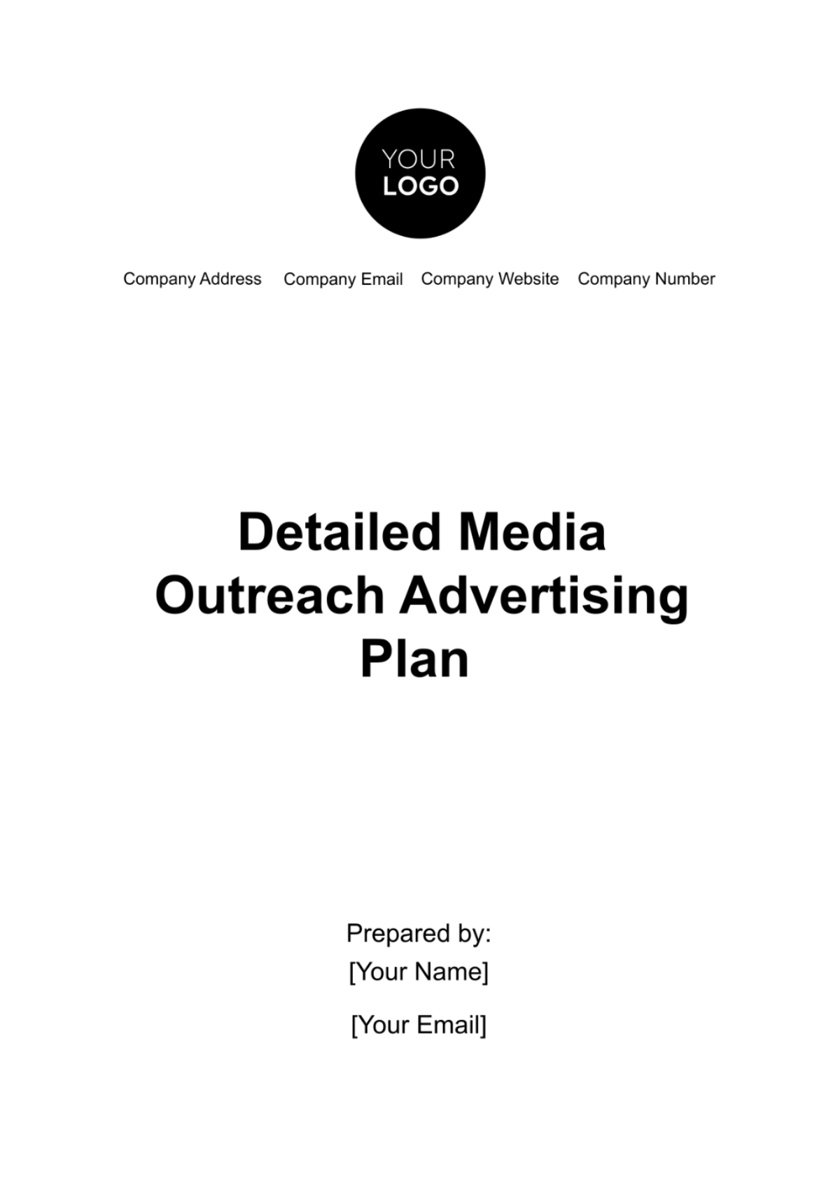 Detailed Media Outreach Advertising Plan Template - Edit Online & Download