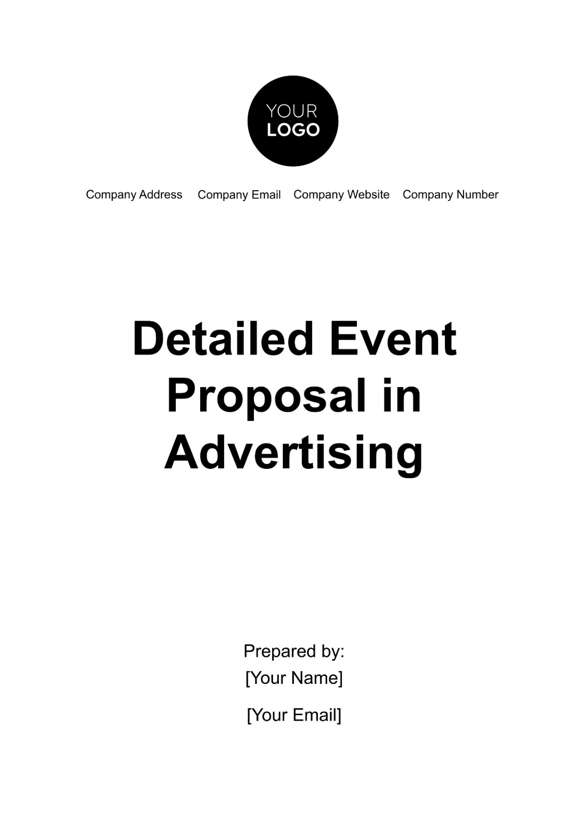 Detailed Event Proposal in Advertising Template