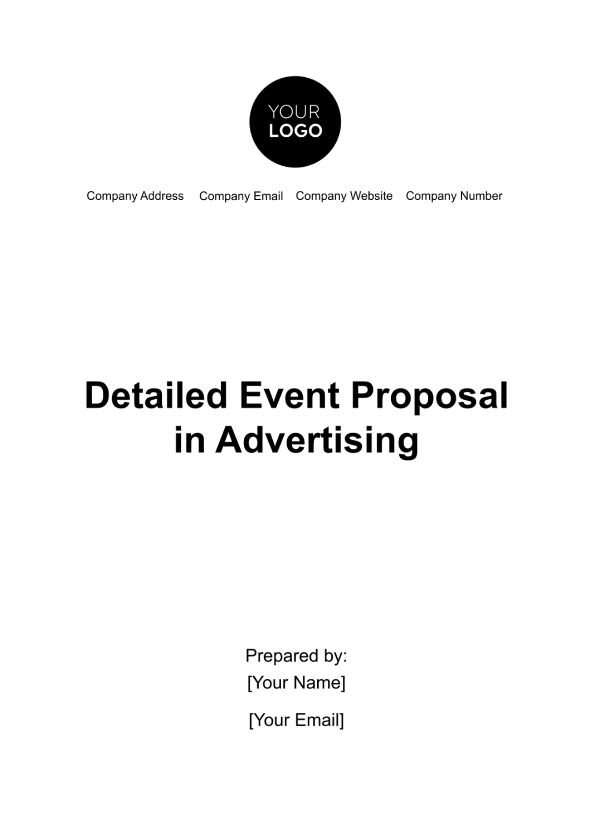 Detailed Event Proposal in Advertising Template - Edit Online & Download