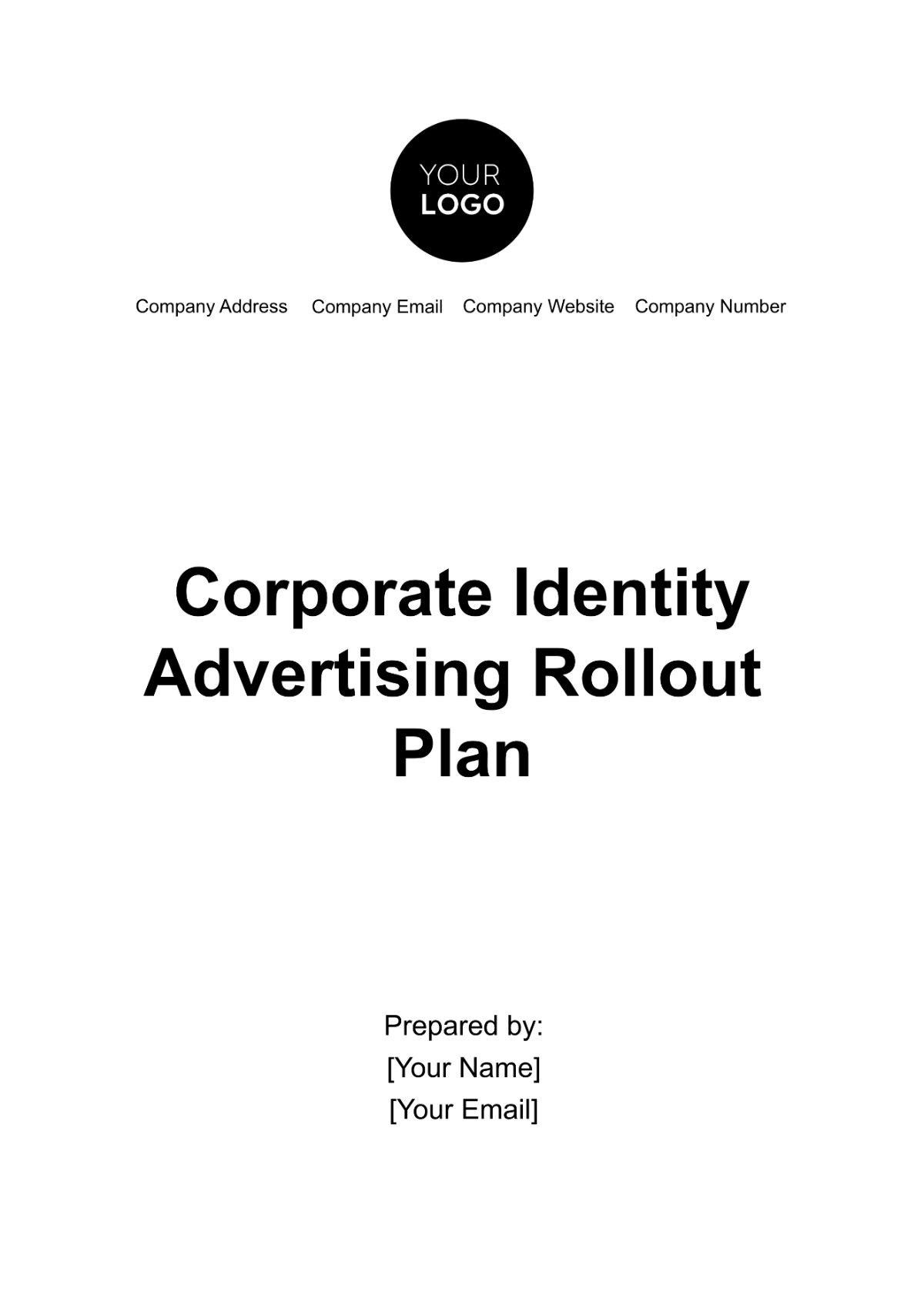 Free Corporate Identity Advertising Rollout Plan Template