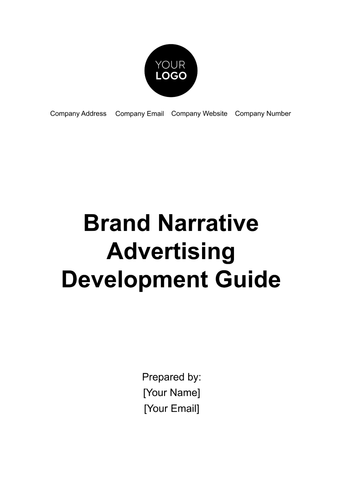 Brand Narrative Advertising Development Guide Template