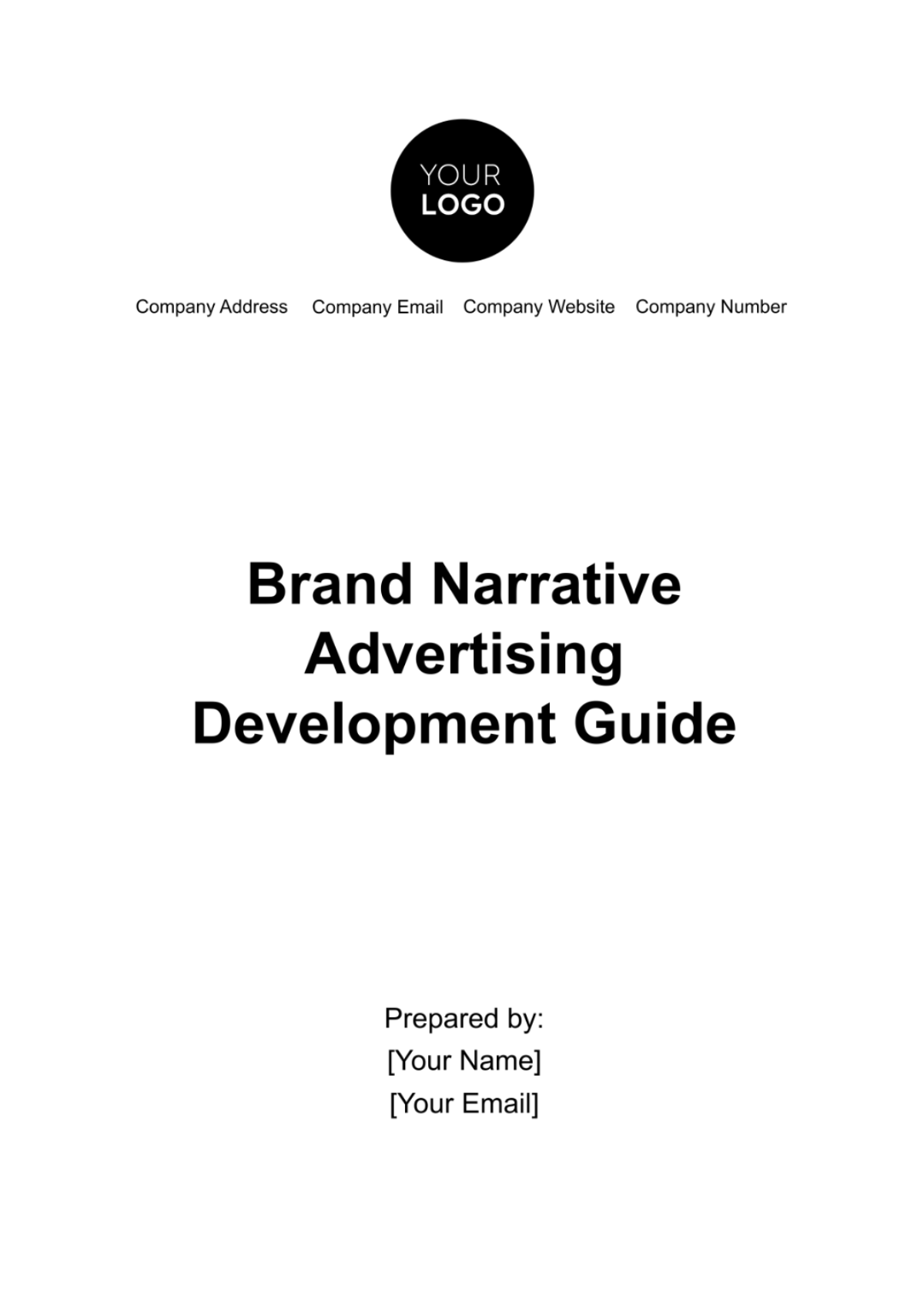 Brand Narrative Advertising Development Guide Template - Edit Online & Download