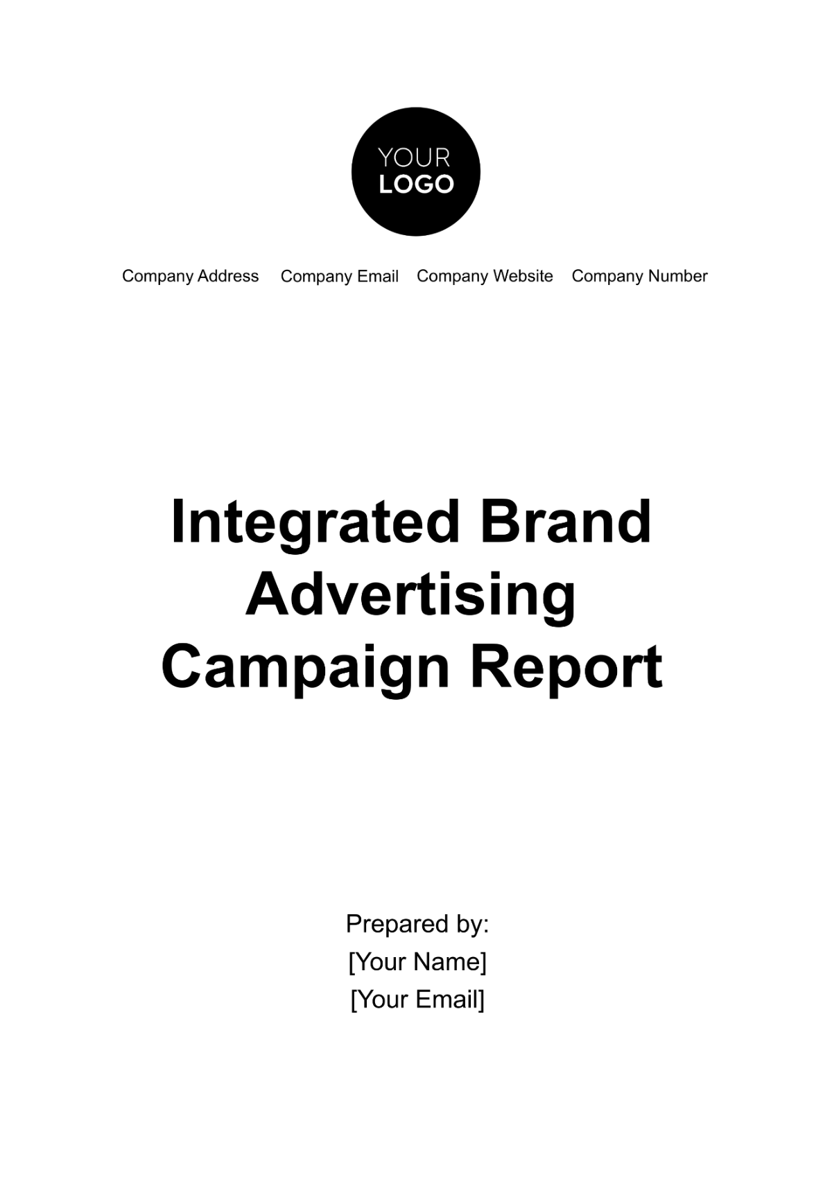 Free Integrated Brand Advertising Campaign Report Template