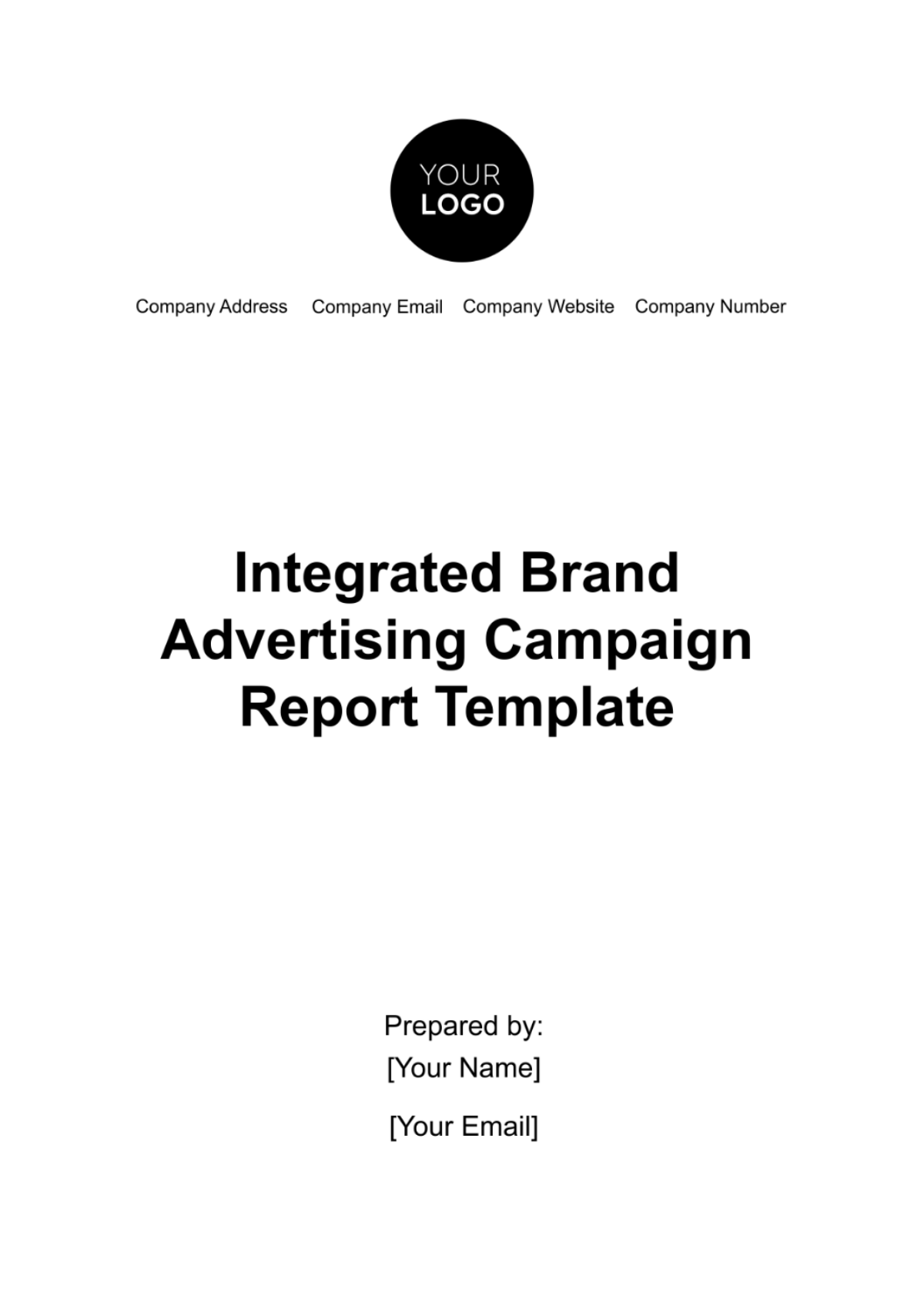 Integrated Brand Advertising Campaign Report Template - Edit Online ...