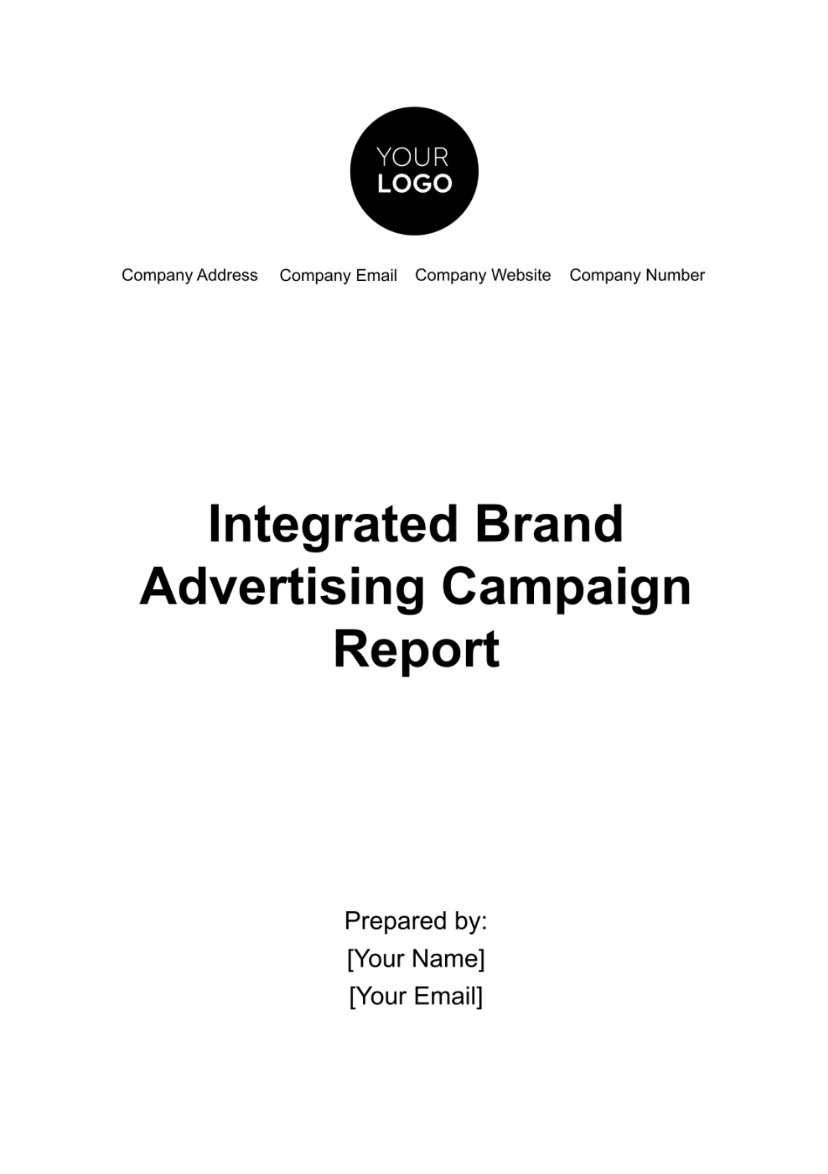 Integrated Brand Advertising Campaign Report Template - Edit Online & Download