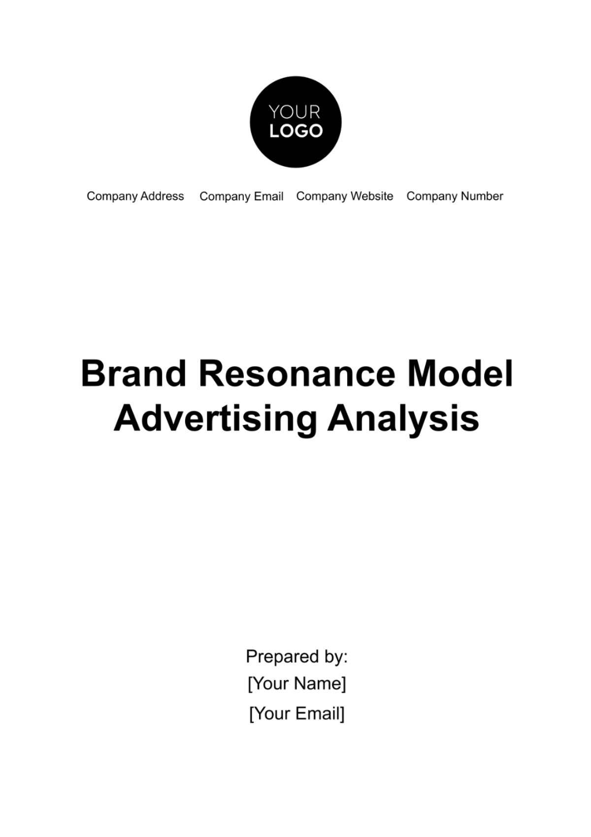 Brand Resonance Model Advertising Analysis Template - Edit Online & Download