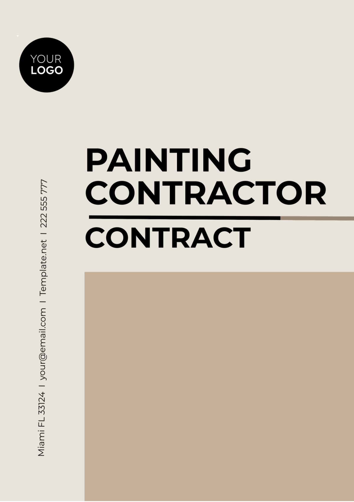 Painting Contractor Contract Template - Edit Online & Download