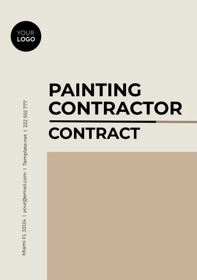 Free Painting Contractor Contract Template to Edit Online