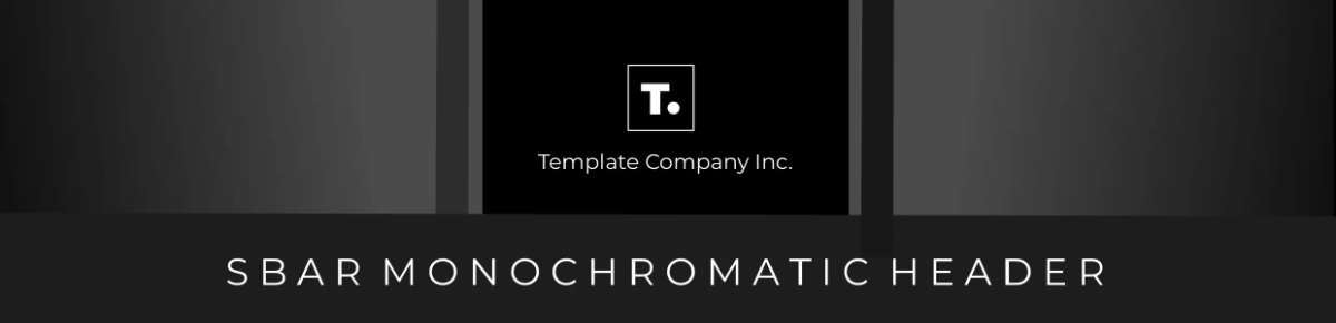 Free SBAR Monochromatic Header Template to Edit Online