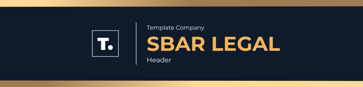 SBAR Legal Header Template