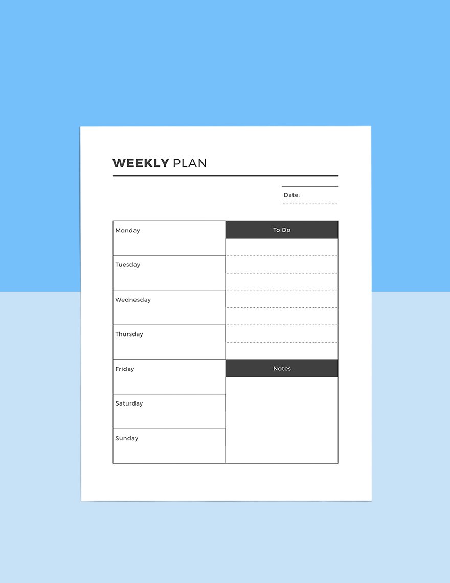 Printable Menu Planner Download
