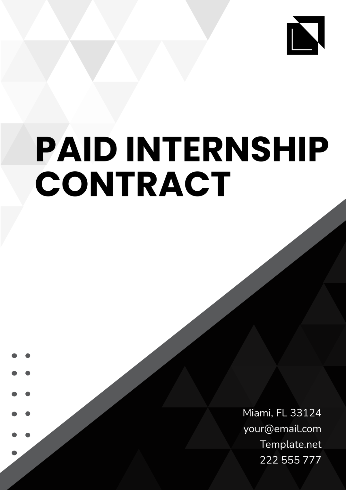 Paid Internship Contract Template