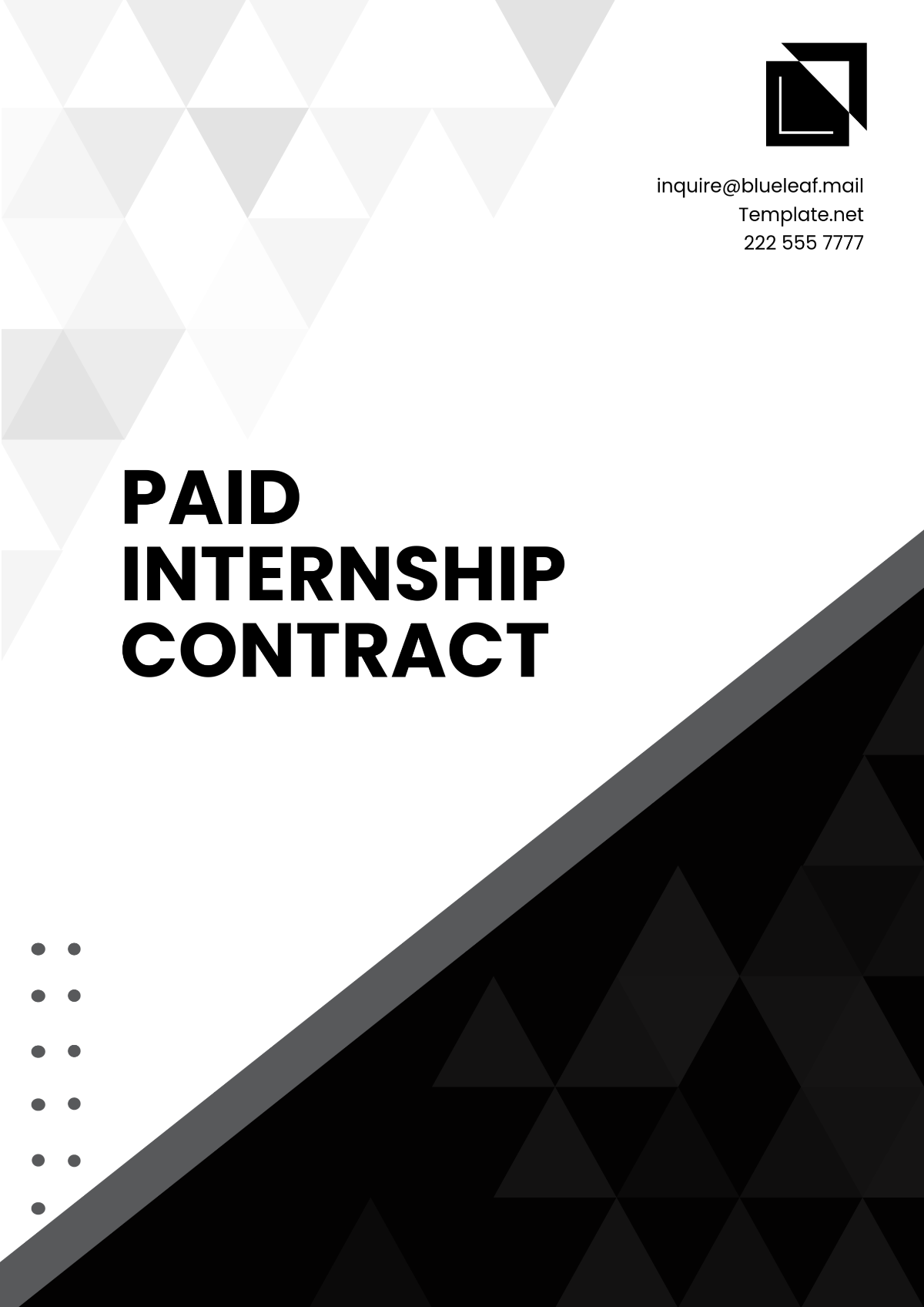 Paid Internship Contract Template