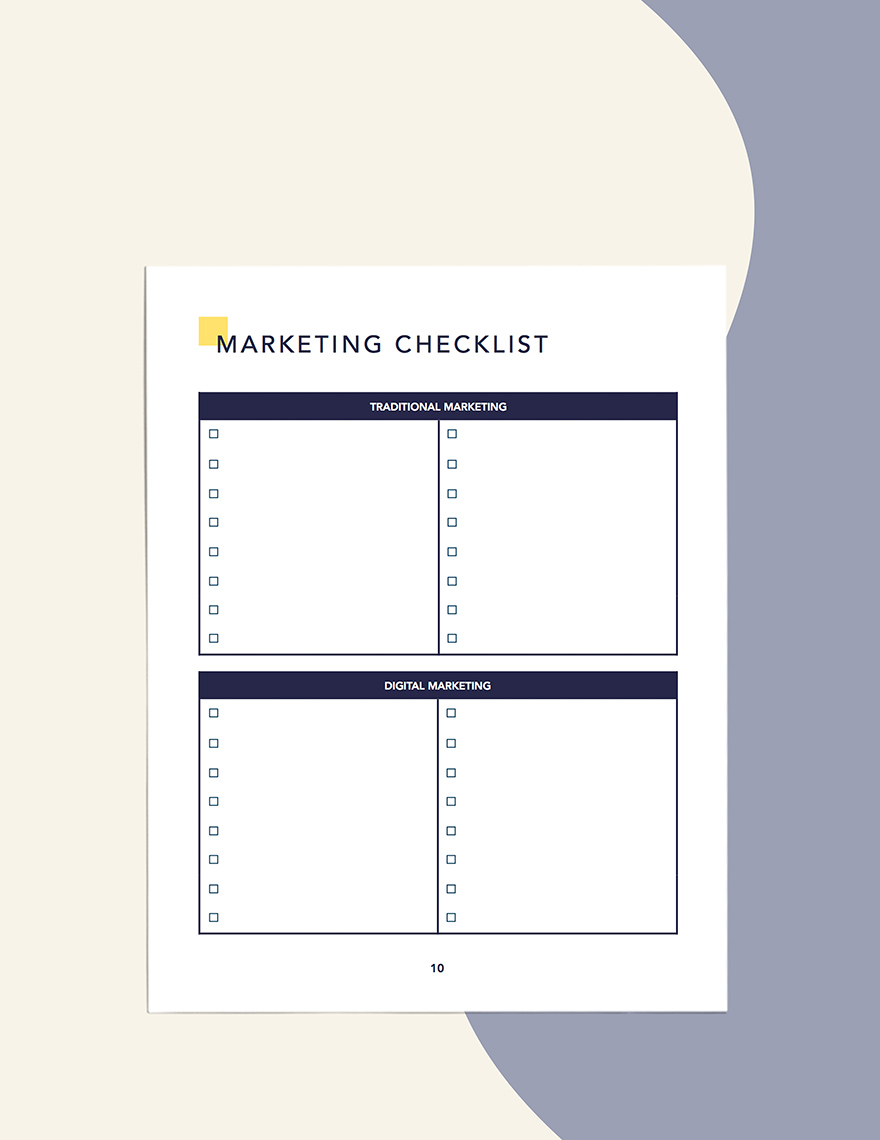 Simple Business Planner Template