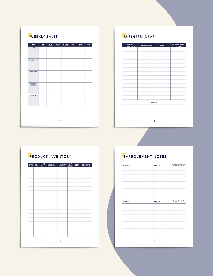 Simple Business Planner Template