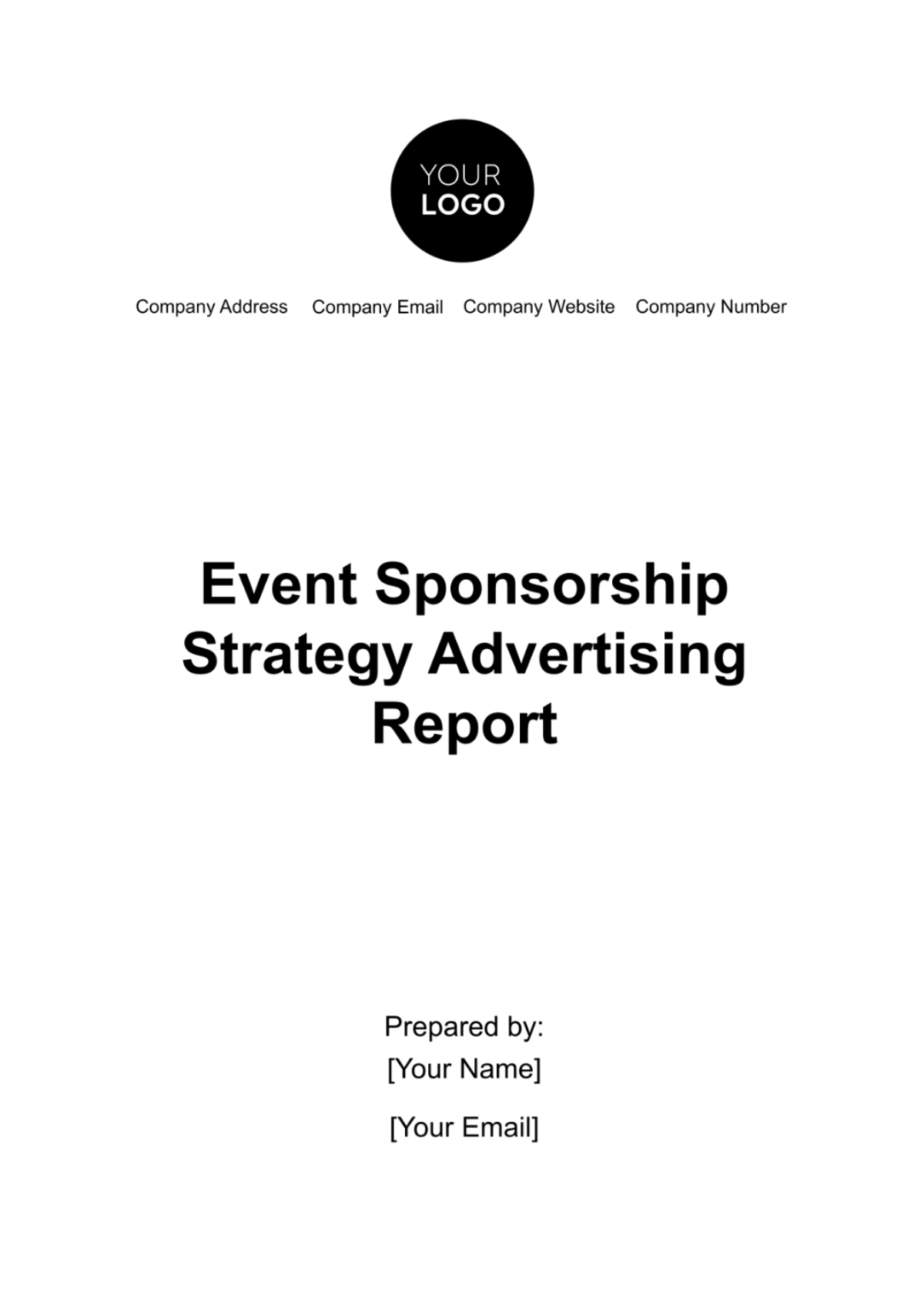 Event Sponsorship Strategy Advertising Report Template - Edit Online & Download