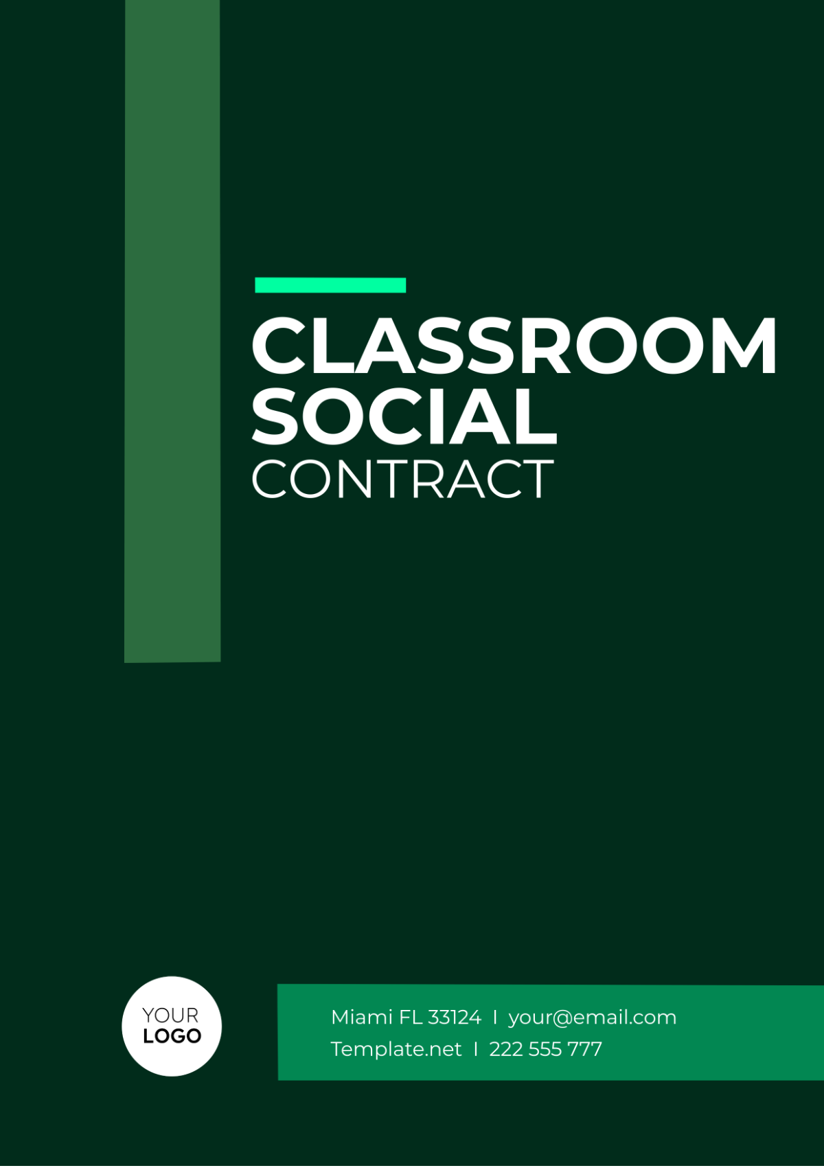 Classroom Social Contract Template