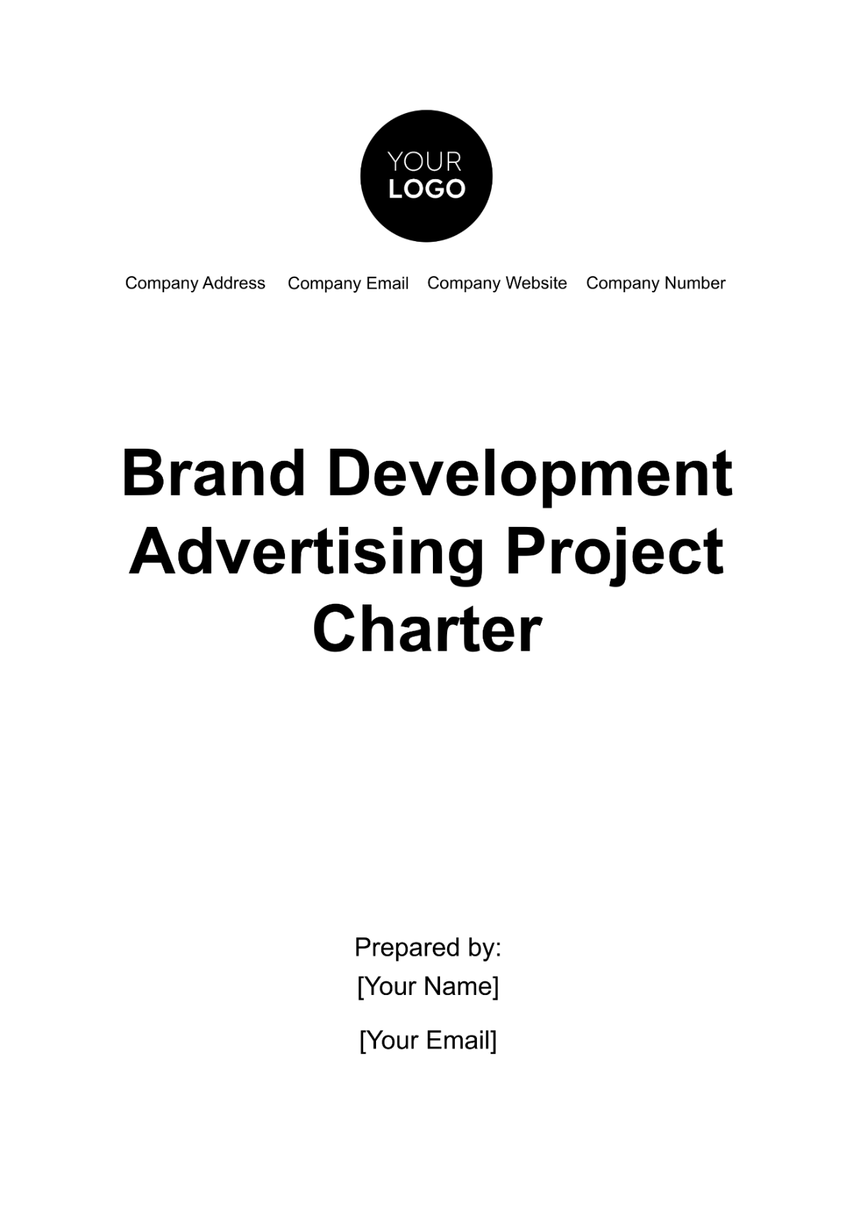 Free Brand Development Advertising Project Charter Template