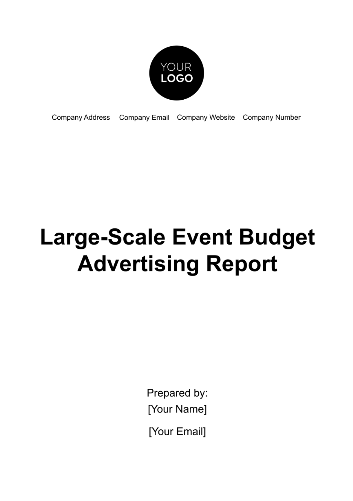 Large-Scale Event Budget Advertising Report Template - Edit Online & Download