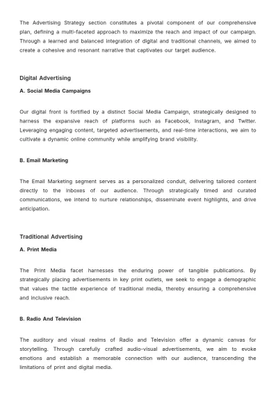 Free Large-Scale Event Budget Advertising Report Template to Edit Online