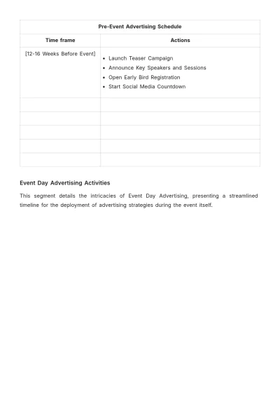 Free Large-Scale Event Budget Advertising Report Template to Edit Online