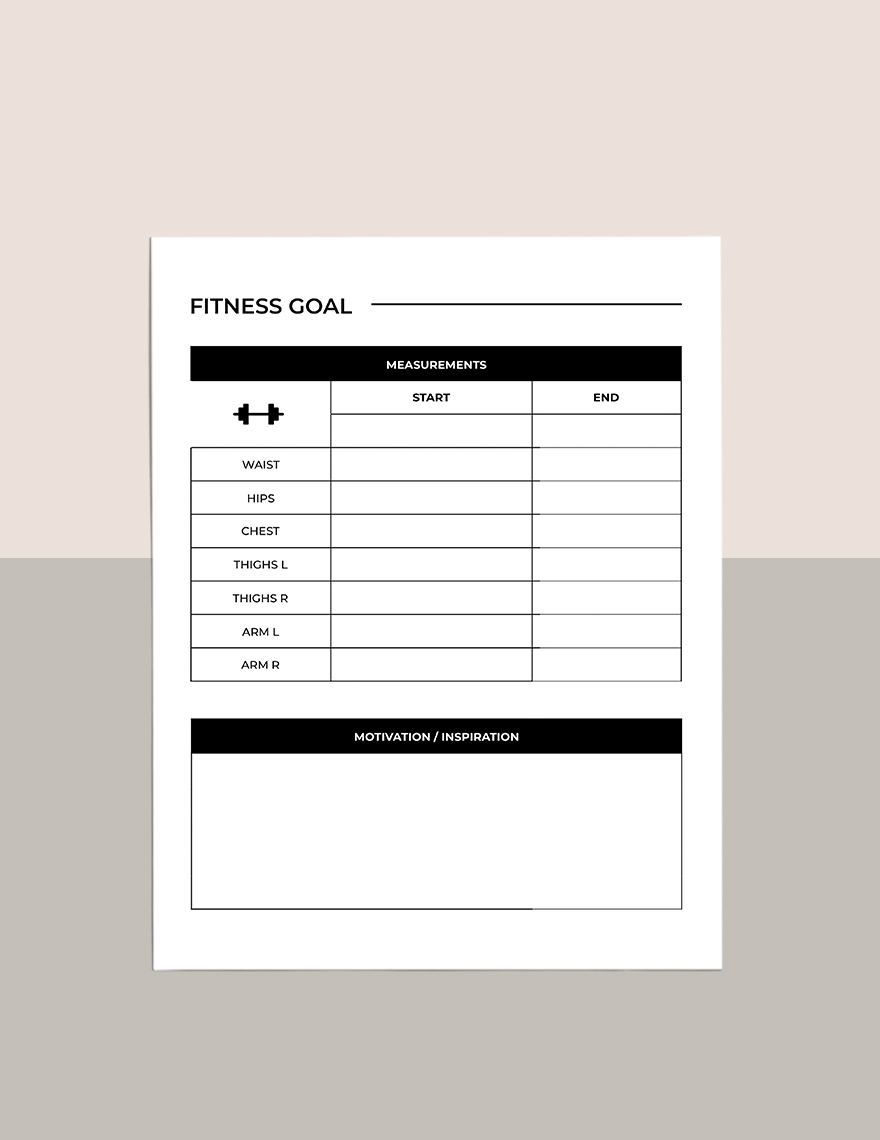 Minimalist Workout Planner Template