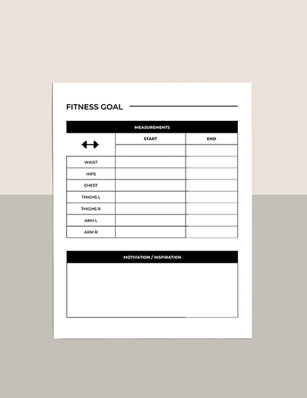Minimalist Workout Planner Template Editable