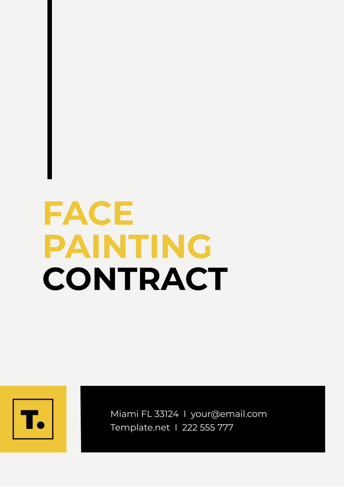 Face Painting Contract Template