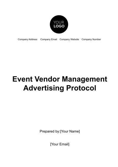 Free Event Vendor Management Advertising Protocol Template to Edit Online