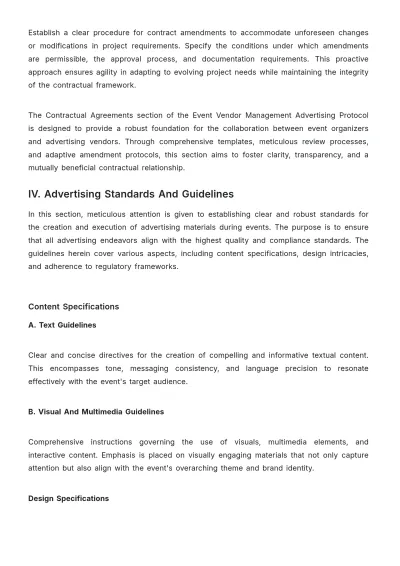 Free Event Vendor Management Advertising Protocol Template to Edit Online