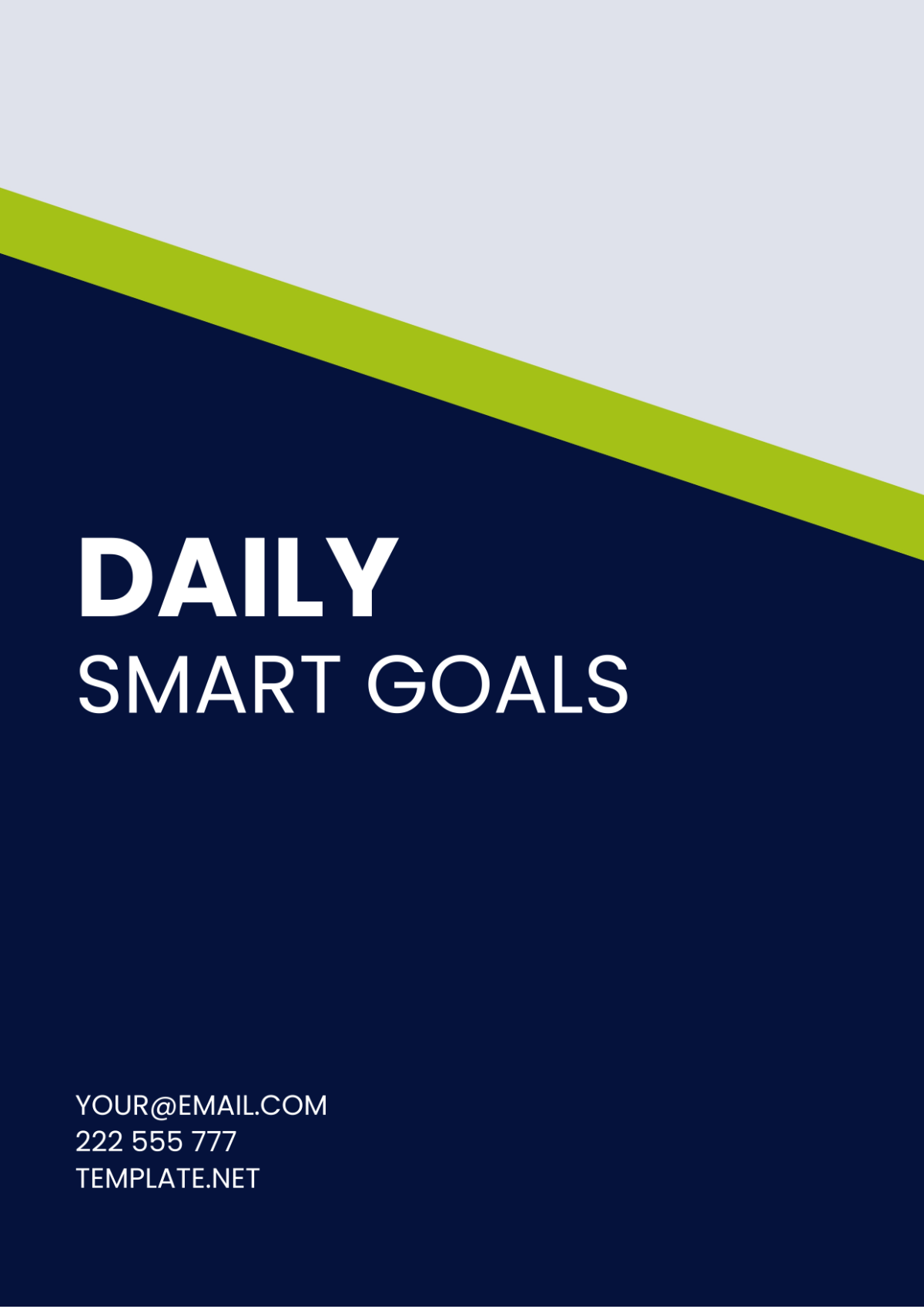 Daily SMART Goals Template